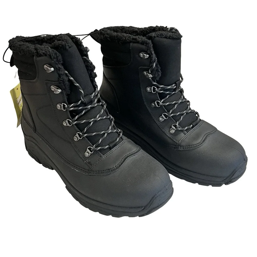 All‎ In Motion Mens Blaise Winter Boots 91112082 Black 13